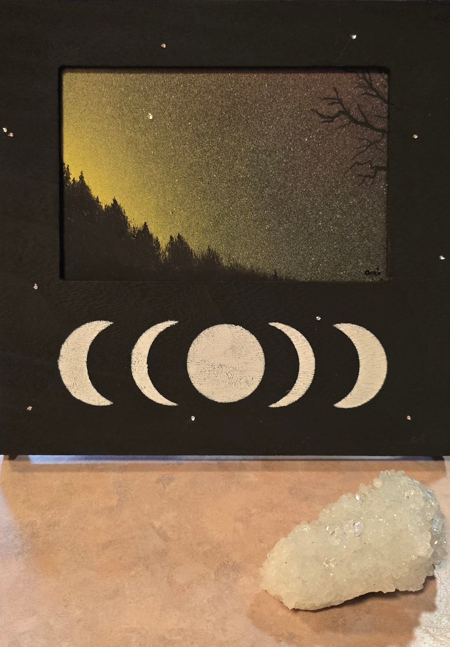 Aurora at sunset (framed)